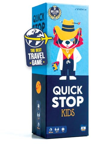 ATM Gaming Quickstop Kids | Card Game for Children, Perfect for Families | Quick and Fun | 2-7 Players | Kids Party Game | Ages 7+ | 15 Minutes Playing Time | Ideal Travel Game