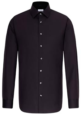 Seidensticker Men's Business Shirt - Shaped fit - Non-Iron - Kent Collar - Long Sleeve - 100% Cotton