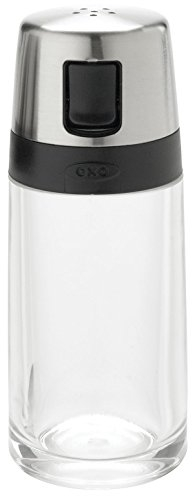 OXO Good Grips Salt Shaker with Pour Spout, Clear/Silver, Salt & Pepper