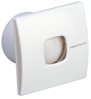 Cata Extractor Axial Silentis 15 con Frontal Extraible sin Tornillos, Nivel Sonoro Mínimo 41 db, Caudal Máximo 320 m3/h, 19 cm, Potencia 25W, Color Blanco