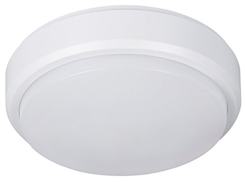 Müller-Licht LED FeuchtraumleuchtePictor-Sensor - ideal geeignet für Flur- und Kellerräume zur Wa, 17.5 x 17.5 x 6.4 cm, Weiß