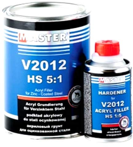 Troton MASTER HS GRUNDIERUNG V2012 5:1 0,8L SCHWARZ + Härter 0,16L 2K ACRYL FÜLLER PRIMER Haftung Alu ZINK