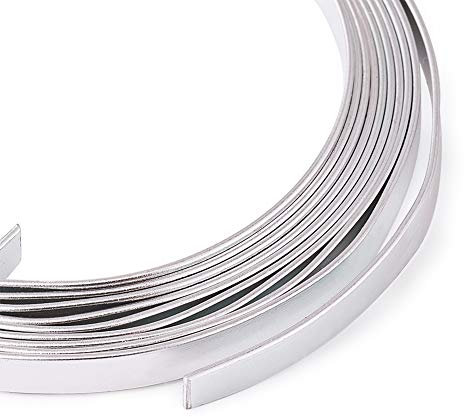 Pandahall Basteldraht, Aluminium, silberfarben Silver#5x1mm#18 gauge