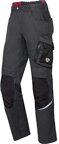 BP 1998-570-5632 Arbeitshose mit Kniepolstertaschen - Schlanke Silhouette - Elastischer Rückengurt - 65% Polyester, 35% Cotton - Kurze Passform - Größe: 52n - Farbe: anthrazit/schwarz