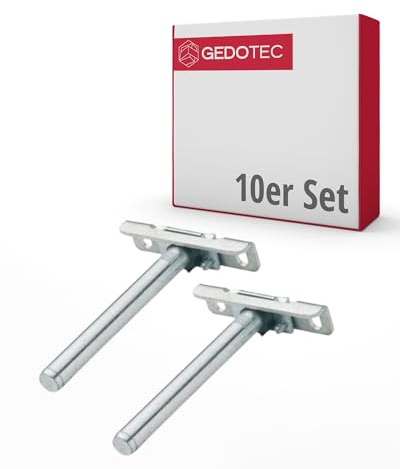 Gedotec Tablarträger Regal-Halterung verstellbar | 10 Stück Regalhalterung unsichtbar mit Tragkraft 180 kg | HEAVY FIX | Regal-Bodenträger aus Stahl - Regalträger | Fachboden-Träger für Wand-Montage