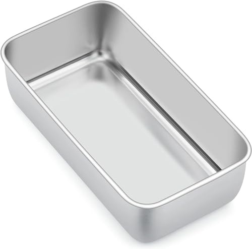 Joyfair Kastenform, Edelstahl Brotbackform Toastbrot Backform, Brotform Königskuchenform für Brot/Kuchen/Toast, 23cm x12cmx6cm, Gesund & Ungiftig, Einfach zu Entformen & Spülmaschinenfest