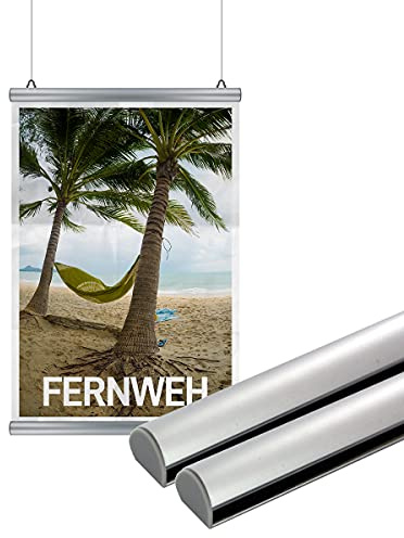 Klemmleiste, Klemmschiene für Poster & Plakate, silber - 6 Größen (ca. 84 cm)