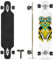Skatro Drop Through Longboard Skateboard Freeride - Inklusive T-Tool
