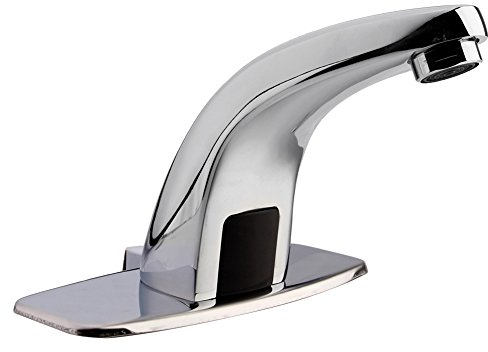 Rubinetto Automatico con Sensore a Infrarossi, miscelatore lavabo intelligente senza con scatola di controllo e valvola miscelatrice per acqua calda e fredda