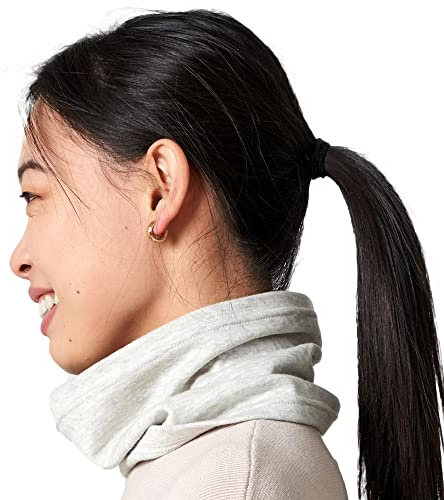 CHARM 100% Organic Cotton Neck Gaiter - All Season Mens Womens Wide 2 in 1 Headband Loop Infinity Scarf MIX White