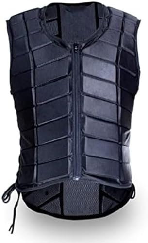 Sicherheits-Reitweste, Reitsport-Körperschutz, Stoßdämpfung, Atmungsaktive Weste Für Herren Und Damen, Jungen, Mädchen, Jugendliche,Schwarz,XL,HaoAMZ