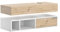 Vicco mobile sottolavabo per bagno Henri, Bianco/Rovere artigianale, 100 x 15 cm con cassetto