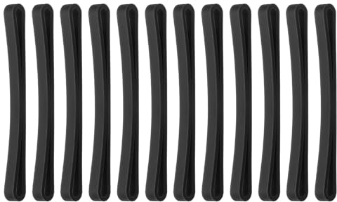 PATIKIL 3 Rubber Bands, 12 Pcs Durable Elastic Stretchy Bands for Books, Notebooks, Art, Traps, Exercise, Cooking, Black