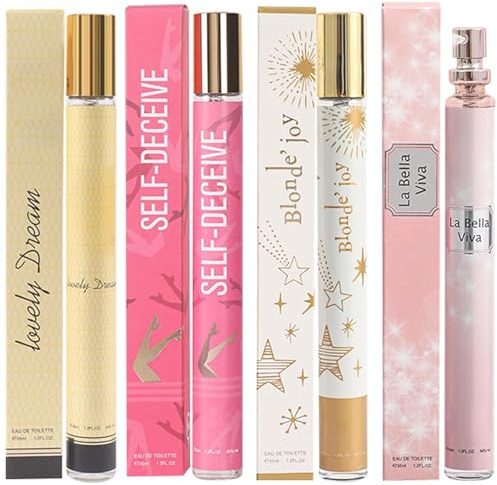 4 Pack Perfumes for Women (4x35ml),Valentines Day Gifts for Her, Gifts for Women,Teen Girls,Travel Size Perfume,Natural Fruity Floral Fragrances Eau de Toilette Long Lasting Perfume Body Spray