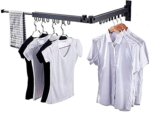 RIWIKIIA Wäscheständer zur Wandmontage, zusammenklappbar und einziehbar, platzsparende Kleiderbügel, ideal für Badezimmer oder Zimmer zu Hause, zusammenklappbar, modisch