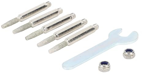 Chainsaw Sharpening Stone, 5 Pcs Chainsaw Sharpening Stone Bits High Hardness Chain Saw Bit Plated Wheels Grinding Tool Burr, Accessories