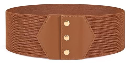 JasGood Damen Korsett Gürtel Breiter Elastischer Band Taiilengürtel Vintage Druckknopf Gürtel Damen Taillen Korsettgürtel für Kleid Halloween Karneval