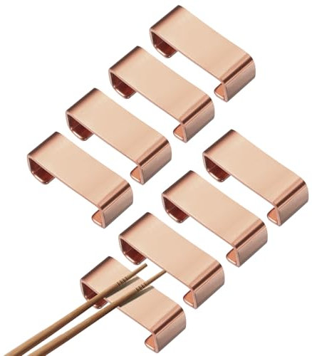 sourcing map Soporte plano para palillos de acero inoxidable 304, soporte plano para palillos, soporte para cuchillos, para encimera, cuchara, tenedores, cuchillos, decoración de mesa, oro rosa