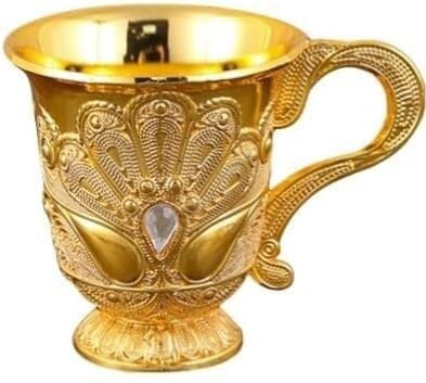 Copa de cáliz vintage, Copa de sacrificio, 1 pieza Copa de vino blanco Copas de vino doradas Recipiente for beber Vasos de acero inoxidable Decoración de latón Copa de vino plateada Copas de vino de l