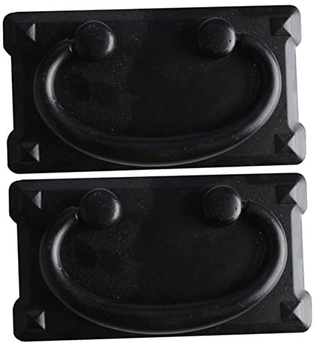 HOMSFOU 2stücke Teiliges Vintage Schrankgriff Antike Runde Ring Ziehgriffe Für Kommoden Küchenschränke Und Möbel Passend Langlebig Schwarze Retro Griffe Für Vielseitige Möbeldekoration