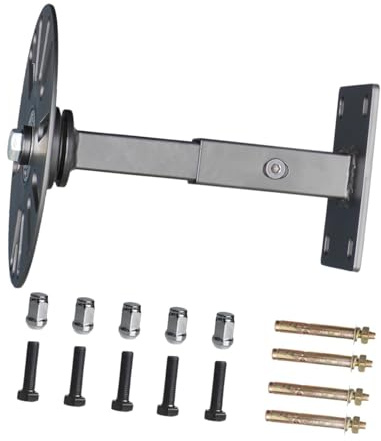 Baoblaze Espositore per Cerchi Da Parete in Acciaio per Officina, Versatile, Vetrina per Officina, Garage, Girevole a 360°, Supporto per Cerchioni, 18 Cm