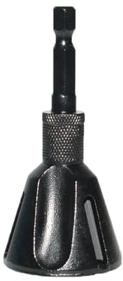 Deburring External Chamfer Tool, Quick Release Burr Removal Tool 6.35mm Hex Shank Metal Deburring Tools for Pipes Screws Rods (3mm to 25mm, Black)