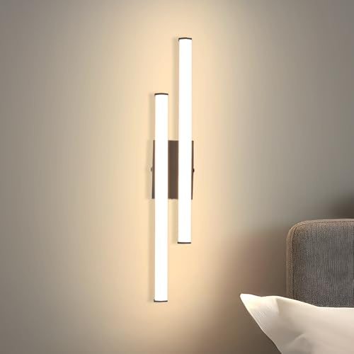 Homefire Wandleuchte LED Innen Wandlampe: 12W 1200LM Mordern LED | Wandleuchte Warmweiß 3000K Schwarz Wandbeleuchtung für Treppenhaus Flur Wohnzimmer Schlafzimmer Küche