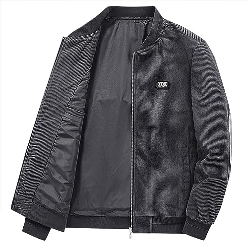 Générique Blouson Homme Printemps Ete Léger, Veste Aviateur Homme Fines Coup-Vent Col Montant Veste De Sport Anti-Vent Jacket Hommes Demi-Saison Veste De Travail avec Poches Zippée