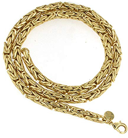 Tendenzalia Königskette rund geschliffen byzantiner Halskette doublé 6mm 55cm Schmuck für Damen und Herren, BZGYRd6-55