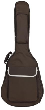 ROEUIPG 40/41 Zoll wasserdichte Gitarrentasche aus Vliesstoff mit Aufbewahrungstaschen for akustisches/klassisches Zubehör, Braun