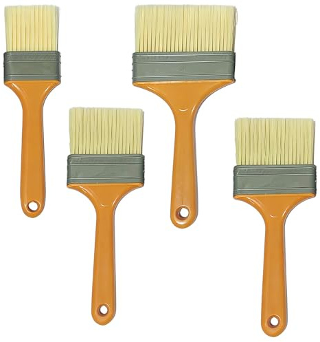 4 Pcs Fence Paint Brush,Wallpaper Brush,Wallpaper Paste Brushes,Heavy Duty Shed,Large Capacity Paint Brushes for Rapid Coverage of Fences,Sheds,Decking,Masonry,Outdoor Woodwork,Decorating Tool