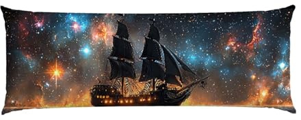 Cuscino Corpo Cuscino Gravidanza 120x50cm, Supporto Total Body Ergonomico, Copricuscini Allattamento e Maternità con Federa Velluto Lavabile, per Schiena, Pancia e Gamb, Decorativi (Star Sailing) p693