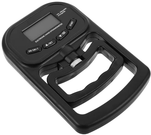 INOOMP Dinamometro Manuale Ricaricabile per Forza di Presa Mano Fino 180 Kg con Display Lcd Digitale, Memoria Automatica e Maniglia Regolabile per Allenamento Fitness e Riabilitazione