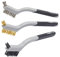 Fit For The Job 3 piece Multi-Purpose Soft Grip Mini Wire Brush Set - Nylon, Brass & Steel Wire Brushes for Paint & Grime Removal, Cleaning Rust, Grills, Tiles, Wood, Metal, Brick, Welding Slag