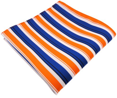 TigerTie Designer Einstecktuch in gestreift gemustert - Pochette Stecktuch 30 x 30 cm