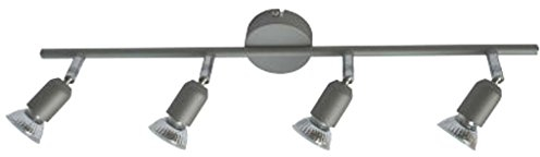 Dapo Strahler Spot LINOS 4 flammig Fassung GU10 titan Deckenleuchte Deckenspot Deckenstrahler