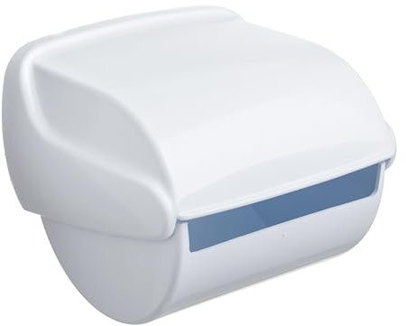 TATAY Portarotolo con coperchio Modello Olympia, in Polypropylene (PP) Colore Bianco Misure 13 x 13.5 cm