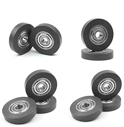 10 Stück Fensterrollen Schiebetürrolle mit POM und Edelstahl 420 Kugellager, Führungsrolle und Riemenscheibe 6x30x6mm