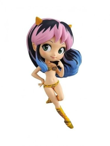 Figura de Colección Lum Invader 10cm Serie QPOSKET Urusei Yatsura Lamu Banpresto - Cabello Morado - Versión B Color Especial - Serie 2 Lum II
