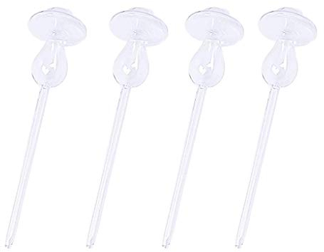 Backbayia 4 Stück Glas Selbstbewässernde Bewässerungskugel Pilz Form Gießkugeln für Garten Blumentopf