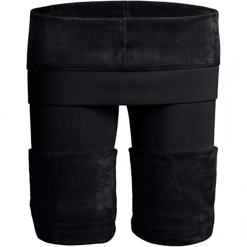 Tofox Leggings Donna Invernali Termici Leggings Donna Pantaloni Leggings Inverno Caldi Tights Vita Alta Fodera in Caldo Velluto Lunghi Elevata Flessibilità Caldo e Morbido Leggings Pantaloni