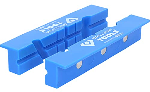 Brilliant Tools Schraubstock-Schonbacken mit Nuten, 2-tlg, Kunststoff BT156940
