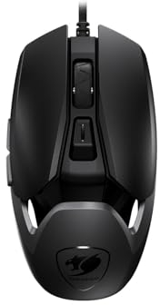 COUGAR Gaming | Gaming-Maus | Airblader schwarz – 6 programmierbare Tasten – Mechanische Mikroschalter – leicht – Bounce-On-System – optischer Sensor PMW3389