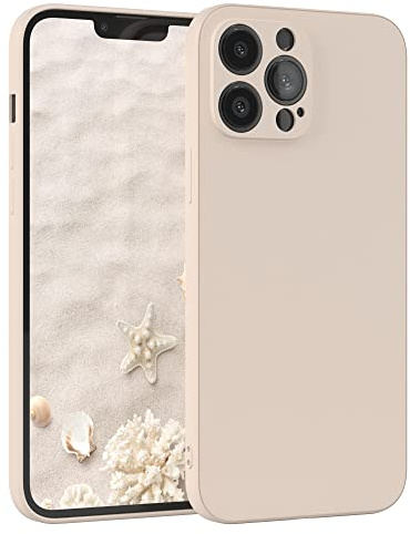 EAZY CASE - Silikonhülle für iPhone 13 Pro Max Hülle Silikon Case Beige weich stoßfeste Handyhülle Schutzhülle mit Kameraschutz Dünn Premium Schutz Cover TPU Phone Bumper in Pastell Taupe Matt
