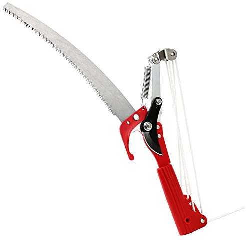 LSLANSOON Extendable Pole Saw & Pruner, 13.5in Blade, Multipurpose Tree Trimming Tool