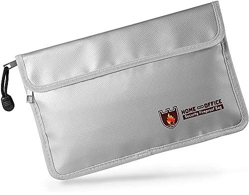 Feuerfeste Dokumententasche, wasserdichte und feuerfeste Geldtasche mit Reißverschluss, feuerfeste, sichere Aufbewahrungstasche für Reisepass