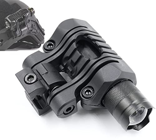 LThyzszb Tactical Helmet Light with Mount Mini LED Helmet Flashlight 300 lumens LED with Strobe, Fits 20mm Picatinny Rail Mount (Black)
