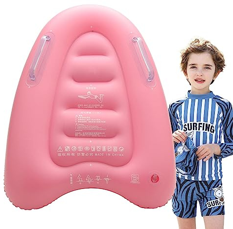 Anloximt Aufblasbares Surfbrett für Kinder - Summer Surf Body Board Doppelgriffe,Schwimmhilfe-Matte, Schwimmutensilien für Anfänger für Seen, Ozeane, Strände, Pools
