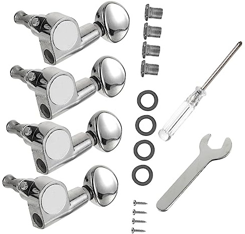 TOYANDONA 1 Satz Ukulelen-Mechaniken Metall-Gitarrenwirbel Gitarren-Werkzeuge Stimmschlüssel Wirbel Maschinenkopf Gitarrenstimmgerät Gitarrentasten Ukulele-Wirbel Akustikgitarre