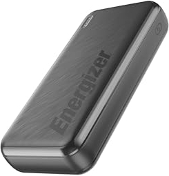 Energizer Power Bank - 20000mAh Portable Charger High Capacity Lithium Polymer Lightweight Fast Charging Compatible with iPhone, Samsung, Tablets and More - UE20055PQ